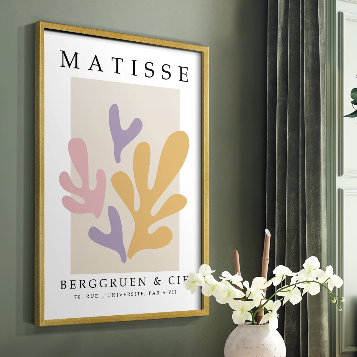 Matisse CCCXXXIV in Gold Solid Wood 11 x 14 Framed Print