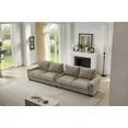 thumbnail image 4 of 4-seater Corduroy Sofa with USB, Storage & Flip Cup Holders - Brown, 4 of 11