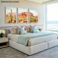 thumbnail image 4 of 3pcs Southwestern Desert Landscape Canvas Wall Art Set - Arizona Desert Triptych with Cacti, Rock Formations & Monument Valley-Inspired Paintings in Warm Beige, Brown, Orange & Blue Tones - Bohemian, 4 of 4