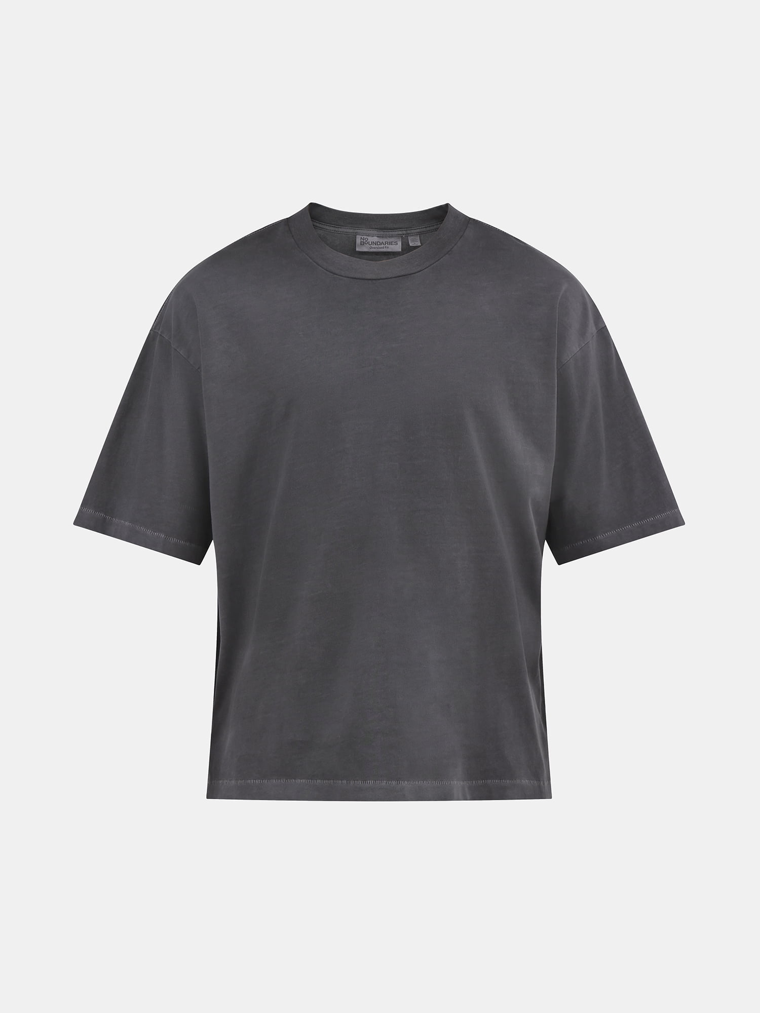 No Boundaries Cotton Oversized Cropped Tee with Short Sleeves, 2-Pack, Men's and Big Men's XS-5XL