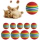 thumbnail image 5 of Bolas de espuma suave arcoíris para gatos, coloridas bolas de juguete para masticar mascotas, bolas para gatos, lindas bolas de arcoíris, rodillo felino para rascar, masticar (20 piezas) Xemadio YQ-0034, 5 of 6