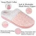 thumbnail image 2 of HOMEHOT Womens Fuzzy Slippers Plush Lined Memory Foam Slippers Chenille Scuff Slippers for Women Slip on House Shoes Adult Pink Size 7 Female, 2 of 6