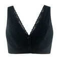 thumbnail image 2 of 3 Pack Women's Wireless Front Button Closure Bra, Full Coverage Comfortable Lace Bras Daily Bras for Women, 36-48BC, 2 of 9