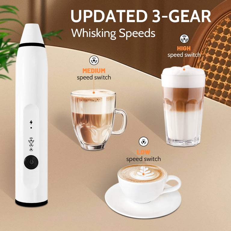 Agcan Rechargeable Handheld Milk Frother, 3 Speeds photo 7