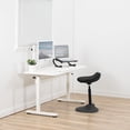 thumbnail image 2 of VIVO White Manual Crank Stand Up Height Adjustable Workstation with Table Top, 2 of 8