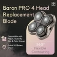 thumbnail image 5 of Skull Shaver Baron Blade PRO 4 | Head Replacement Blade for Pitbull, Palm & Butterfly Kiss, 1 Piece, 5 of 7