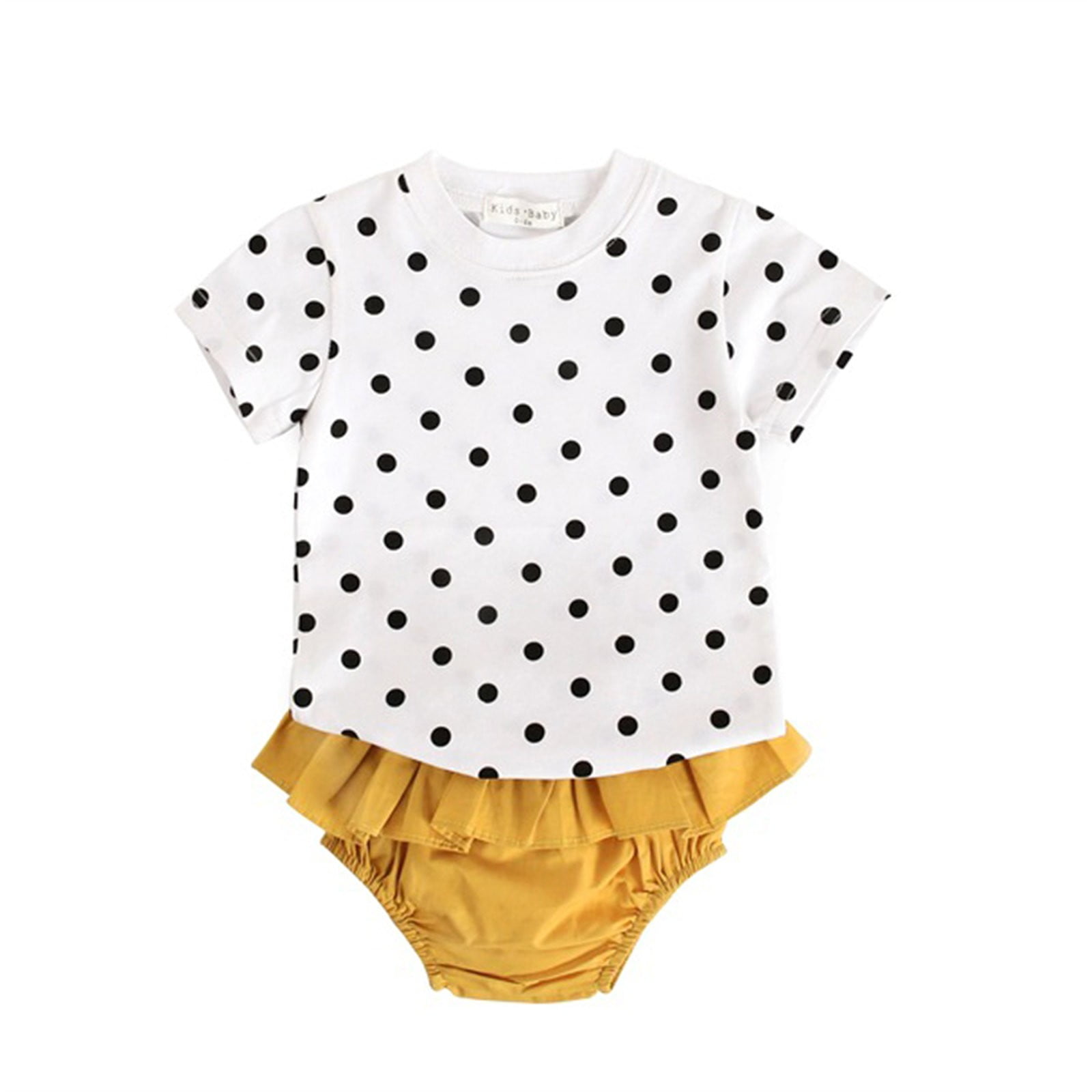 FDDMis 2t Girl Clothes Sets Outfits for Toddler Girls Baby Girl Outfits 9-12 Months White Tshirt and Sweat Shorts Baby Girl Clothes Newborn, White 0-6 Months