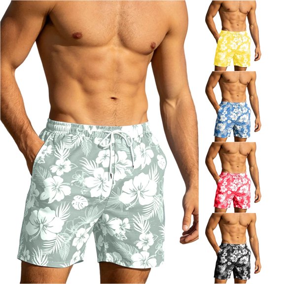 XDZJLR Big And Tall Mens Casual Shorts Casual Beach Shorts Comfort Relaxed Fit Lightweight Swim Trunks With Pockets Mens Shorts Athletic Mint Green L