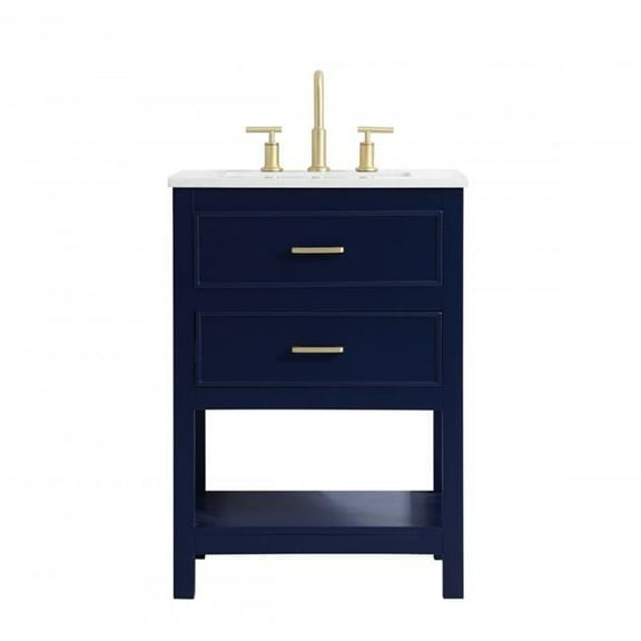 24 in. Single Bathroom Vanity in Blue - 24 x 34 x 19 in.