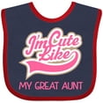 thumbnail image 3 of Inktastic Cute Like My Great Aunt Girls Baby Bib, 3 of 4