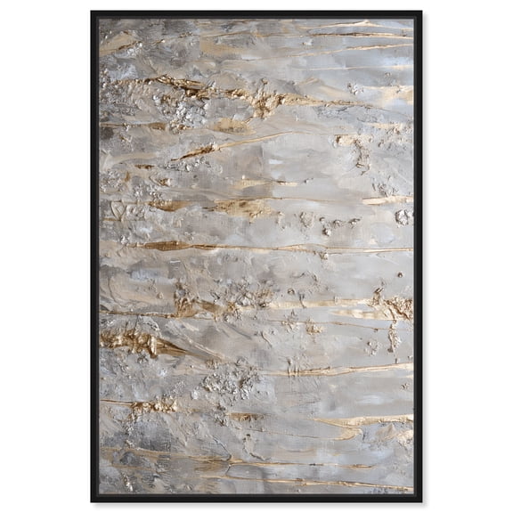 Harvest Gleam 2 Canvas Elegant Gold Abstract by Art Remedy, Black Frame, 10" x 15"