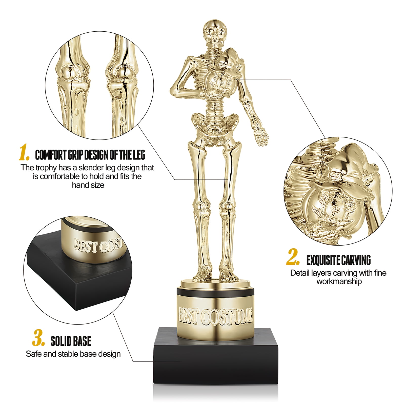 Clispeed Costume Contest Awards Golden Resin 1Pack Trophy
