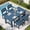 Blue, variant on SERWALL 5 Piece HDPE Outdoor Patio Dining Set, All-Weather 67-Inch Table and 4 Armless Chairs for Deck, Lawn or Garden, White