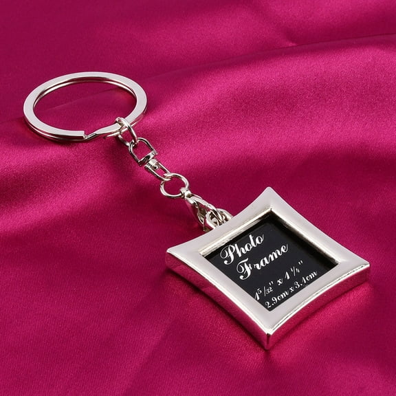 Lovely Mini Creative Metal Alloy Insert Photo Picture Frame Keyring Keychain Gift