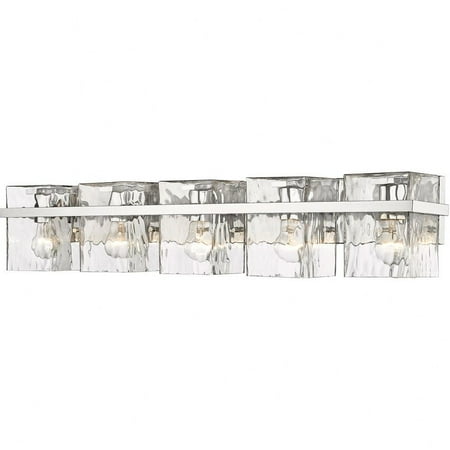 

1938-5V-CH-Z-Lite-Bennington - 5 Light Bath Vanity In Traditional Style-7 Inches Tall and 36.25 Inches Wide Chrome Brushed Nickel Finish with Clear