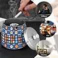 thumbnail image 4 of Yayeee Ashtray with Lid for Cigarette Smokeless Stainless Steel Home Ash Holder, Modern Color Circle, 4 of 7