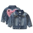 thumbnail image 3 of LYMAYTER Infant Girls Denim Jacket for Kids Baby Long Sleeves Jeans Outerwear Toddler Classic Cowboy Coats 9 M - 6 Y, 3 of 8