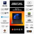 thumbnail image 2 of OMEN 16" 2K 165Hz Win 11 Slim Gaming Laptop Intel Core Ultra 5 225H Nvidia RTX 5050 16GB RAM 1TB SSD Shadow Black, 2 of 9