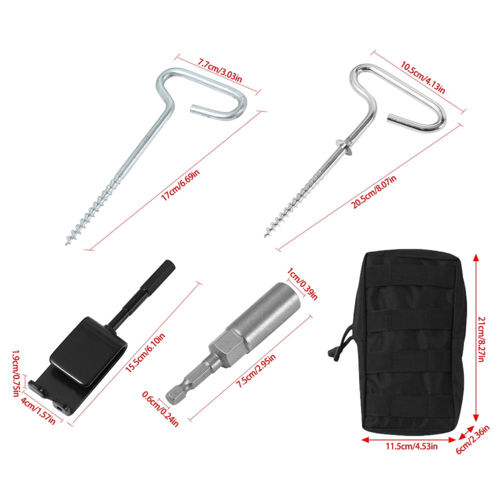 WINDLAND 9pcs Universals Ice Fishing Anchors Tool Multifunctional Beach Tent Pegs for Secure Tent Attachments