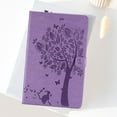 thumbnail image 5 of for Samsung Galaxy Tab A7 Lite 8.7 Inch 2021 Model (SM-T220/T225/T227) Case, Embossed Cat & Tree PU Leather Retro Shockproof Magnetic Clasp Wallet Card Slots Folio Kickstand Cover, Purple, 5 of 6