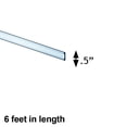 thumbnail image 2 of 0.5" H Clear C-Channel. 6-Foot Length, 10-Pack, 2 of 2