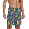 thumbnail image 2 of Sikiie Cartoon Space Mens Pajama Shorts, Lightweight Lounge Pant with Pockets Soft Sleep Pj Shorts for MenMedium, 2 of 6