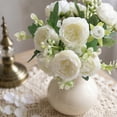 thumbnail image 6 of Artificial Peony Rose Bouquet, Faux Flower Arrangement Decor, Peony Floral Centerpiece Accent, Wedding Table Vase Decoration, Home Party Event Display, Decorative Flower Bouquet, 6 of 6