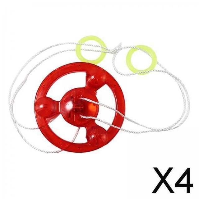 4x Juguete de Volante de Cuerda de Tracción Manual Novedoso, Clásico, Giroscopio Giratorio Educativo de Silbato para Juguete Clásico, Niños, Recuerdo 4 piezas