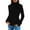Black, variant on Autumn Winter Regular Turtleneck Long Sleeve Knitted Sweater for Women White M