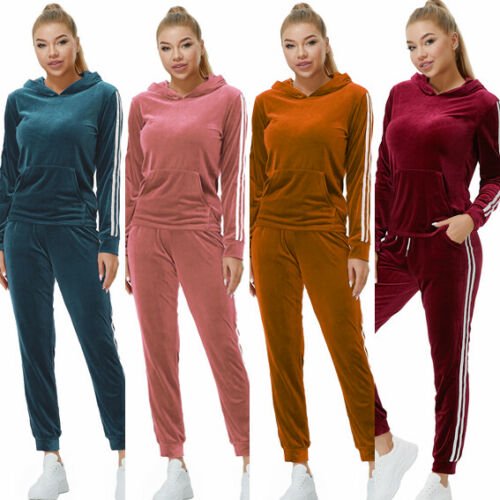 MintLimit Ensemble de Survêtement en Velours pour Femmes Sweat à Capuche Décontracté + Pantalon