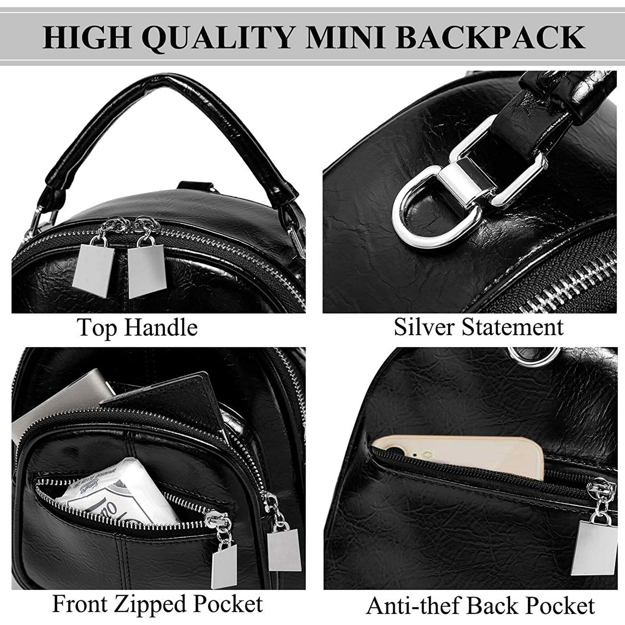 Mini backpack with detachable straps hot sale