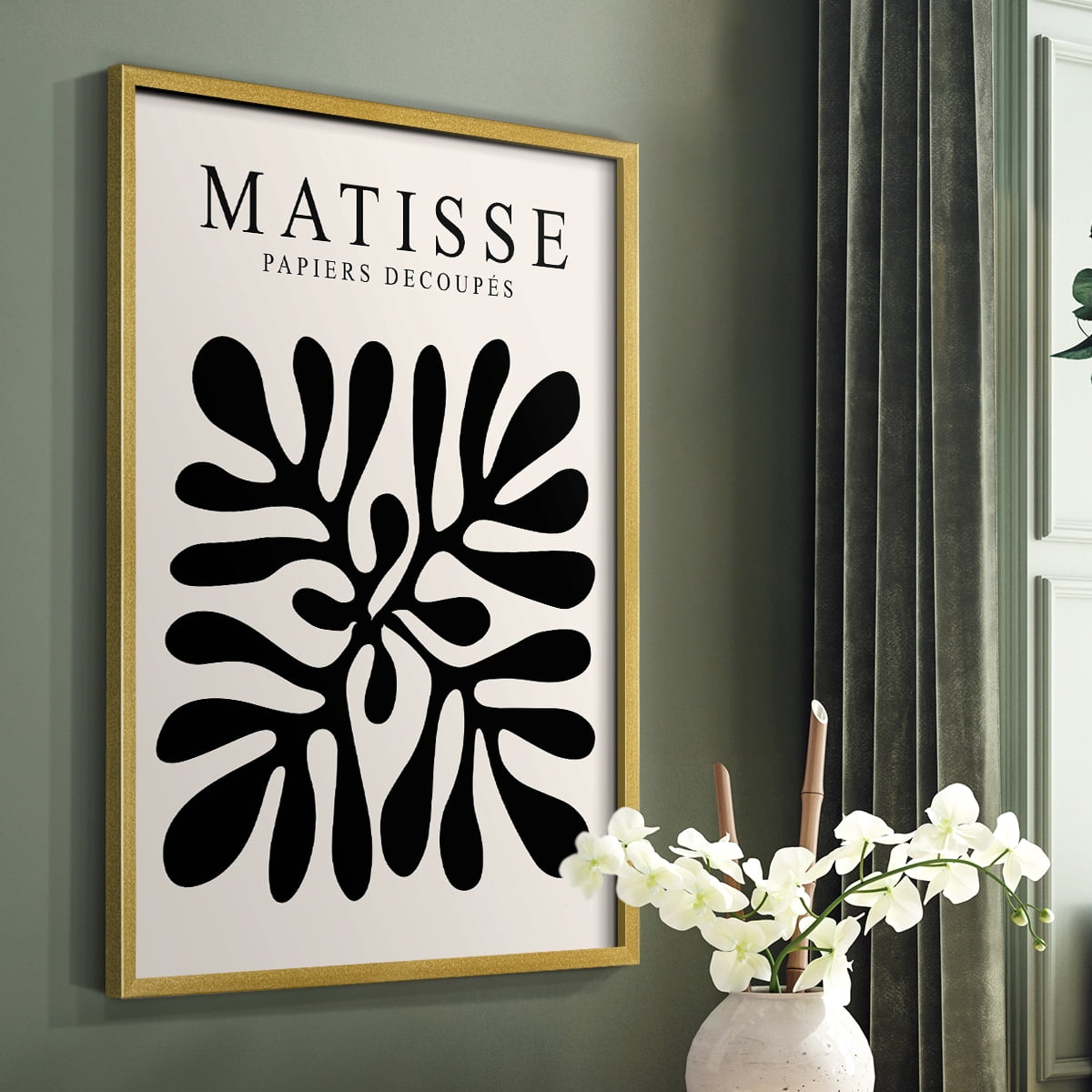 Matisse CXLIII Framed Print in Gold Solid Wood 8 x 10 Framed Print