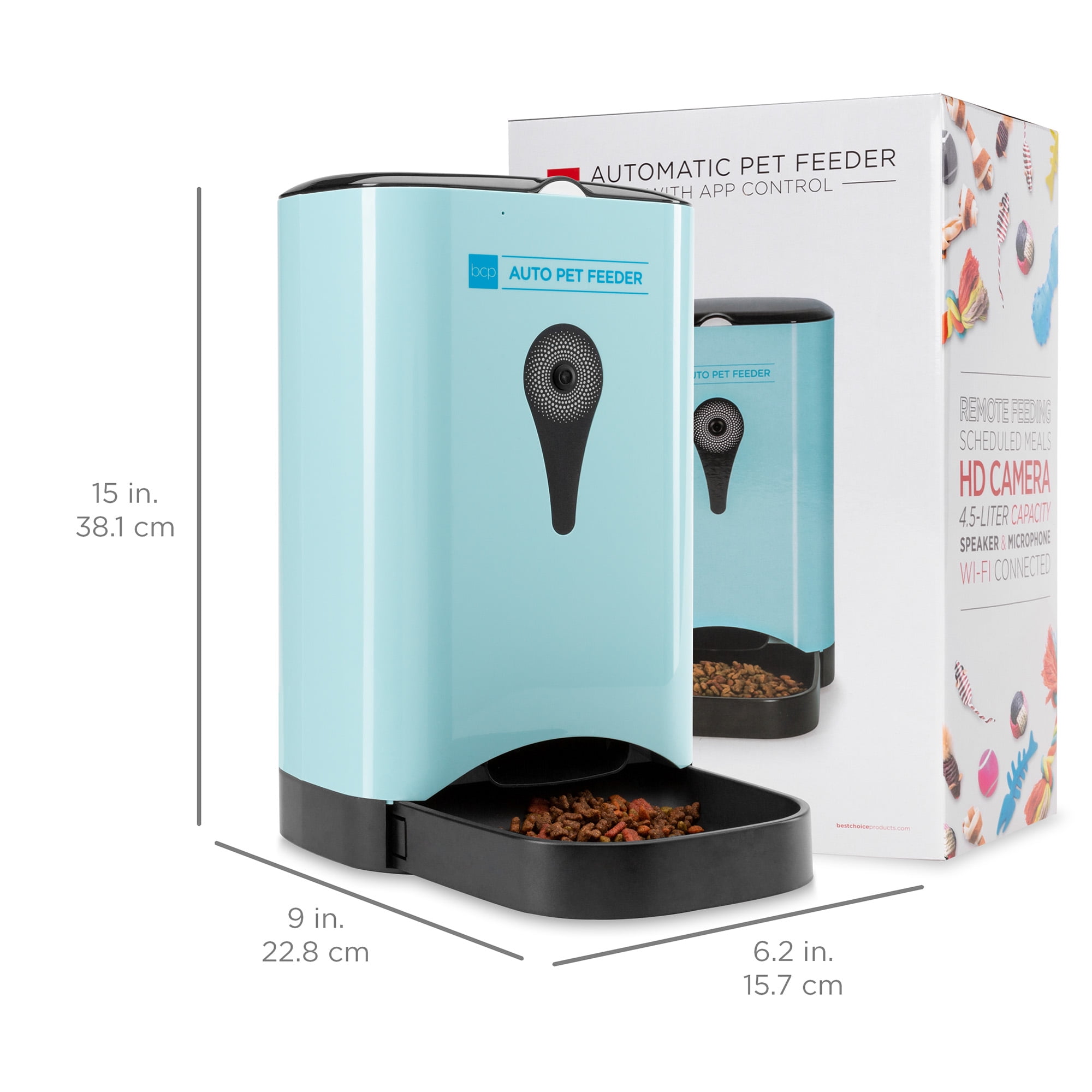 Best Choice Products 4 5l Smart Automatic Pet Feeder W Hd Camera
