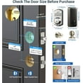 thumbnail image 6 of Veise Fingerprint Door Lock with 2 Knobs - Keyless Entry Door Lock with Knob, Electronic Keypad Deadbolt, Smart Front Handle Set, Auto-Locking, Waterproof, Easy Installation, Satin Nickel, 6 of 8