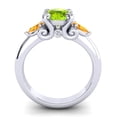 thumbnail image 4 of 2.50 Ct Round Cut Peridot & Citrine Gemstone New Ring for Wedding Gift Solid 14K White Gold Size 10 by Diamond-Capitals, 4 of 8