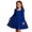 D10-Blue, variant on Ulitacool Dresses For Girls Christmas O Neck Graphic Prints Sundress Long Sleeve Gown Durable Wear 6-7 Years Blue