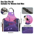 thumbnail image 3 of Yayeee Chief Kitchen Apron with Pockets for Cooking Water Resistant Unisex Adjustable Neck Strap, White Cat Walking, 3 of 7