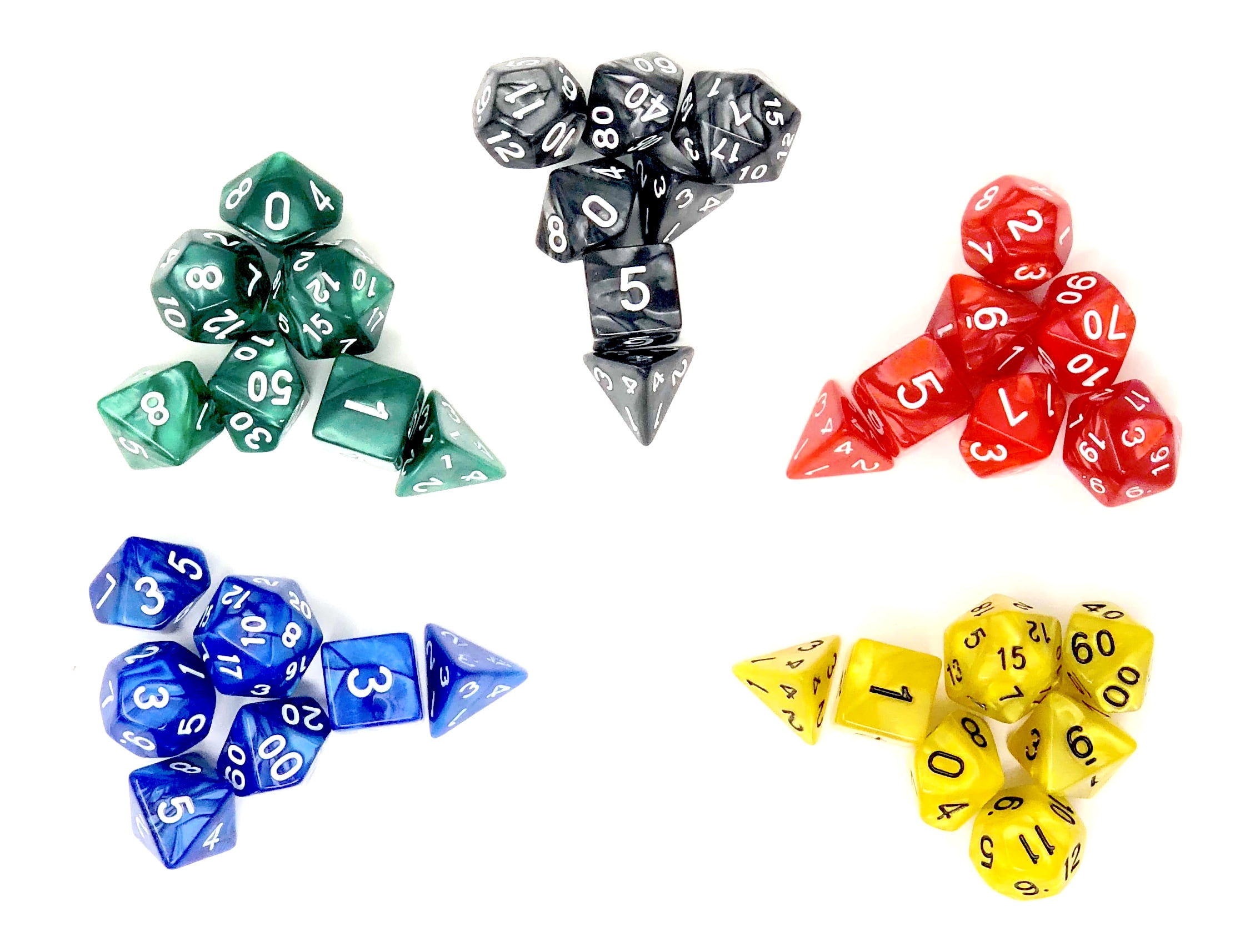 Dungeons and Dragons Dice Set of 5 x 7 Die - Walmart.com - Walmart.com