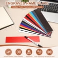 thumbnail image 3 of Uxcell 5 piezas Placas de Nombre Grabadas 2" x 10" x 0.05" ABS Placa de Nombre Personalizada Grabada con Láser en Blanco para Placas de Nombre, Plata Cepillada, 3 of 7