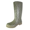 Crocs Womens Wellie Leopard Print Rain Boot Shoes