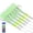 Green, variant on Luminous Squid Skirt Fishing Rig Lime Green 6 Hooks Saltwater Freshwater Night Fishing Bait
