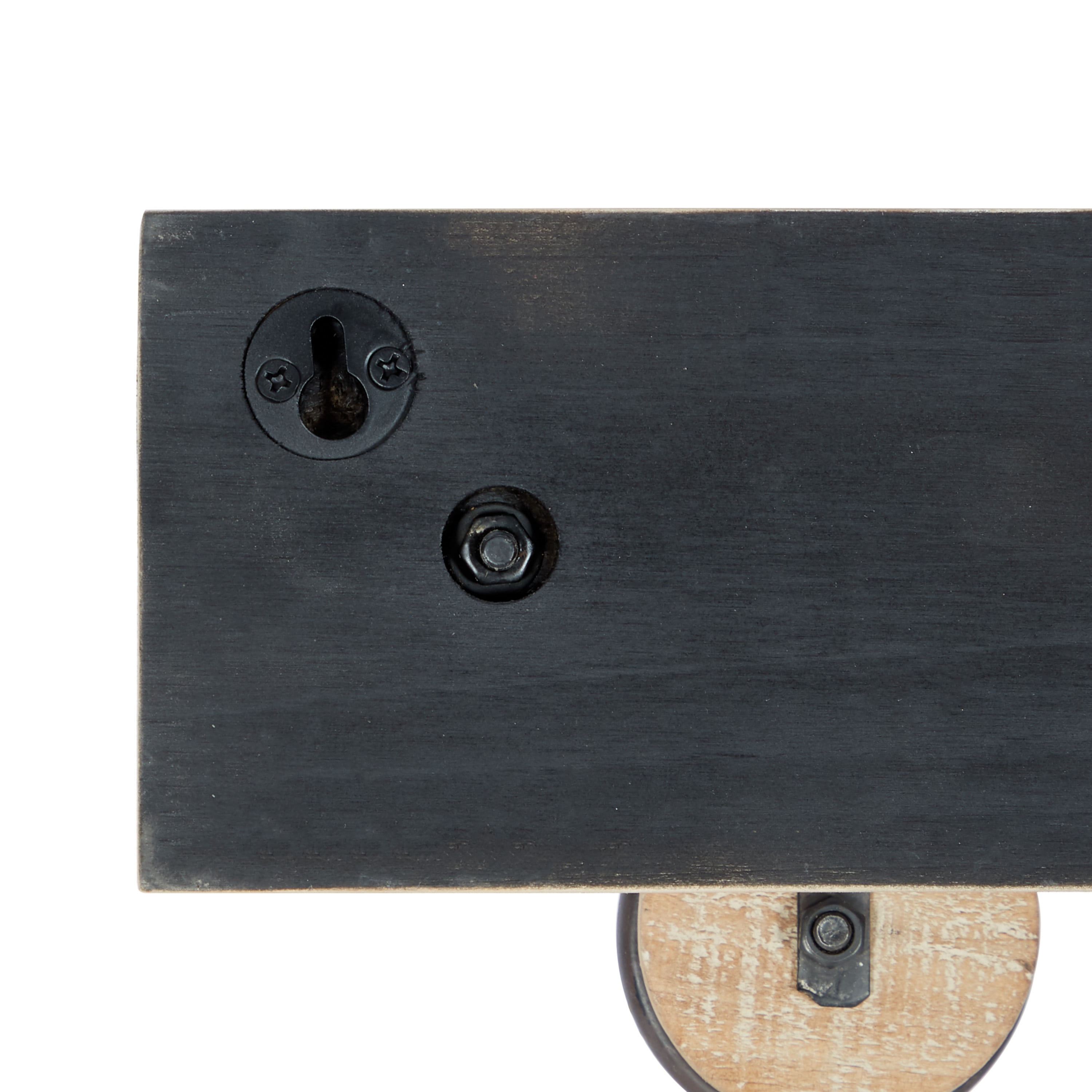 DecMode Brown Wood Industrial Wall Hook