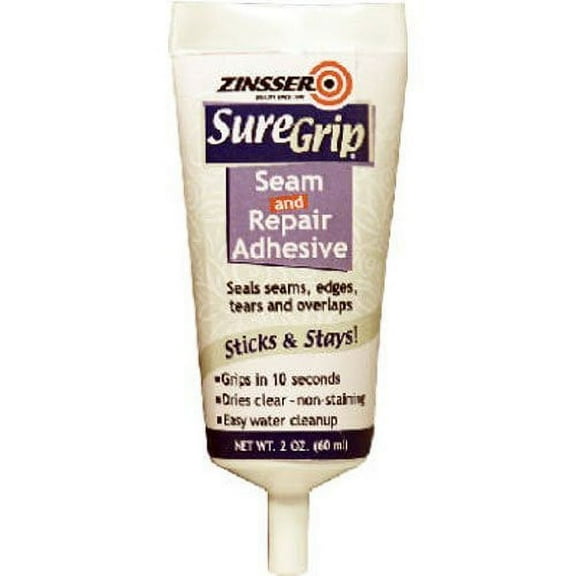 Zinsser SureGrip Seam & Repair Adhesive Tube - Fast Drying, Clear - 2-Ounce