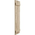 thumbnail image 4 of Ekena Millwork 11 1/2"W x 50"H Rustic Two Board Spaced Board-n-Batten Hand Hewn Faux Wood Shutters (Per Pair), Primed Tan, 4 of 12