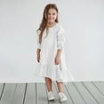 thumbnail image 2 of Ketyyh-chn99 Girl Clothes Toddler Kids Princess Floral Tulle Party Dress Outfits White,L, 2 of 5