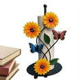 thumbnail image 6 of Iron Sunflower Paper Towel Rack, Painted Butterfly Vertical Paper Towel Rack, Kitchen Living Room Decorative Accessories, 6 of 7