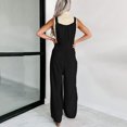 thumbnail image 4 of Patlollav Women'S Bib Overalls Casual Summer Sleeveless Strap Loose Wide Leg Jumpsuits with Pockets, 4 of 6