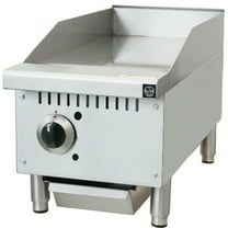 NSF 12 in. Commercial Countertop Gas Griddle, 1 Burner, NG/LPG 30,000 BTU 1 inch Plate with Manual Controls
