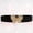 Gold, variant on No Show Elastic Belts for Women Butterfly Buckle Belt Aluminum Alloy Elastic Web Strap Belt with Flat Buckle for Jeans Pants Dresses Black,One Size