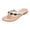 Rose Gold, variant on Colorful Tortoise Beaded Flat Flip Flops for Women Bohemian Beach Casual Slip on Thongs Dress Slides Backless Sandals 2026 Summer Black Size 10
